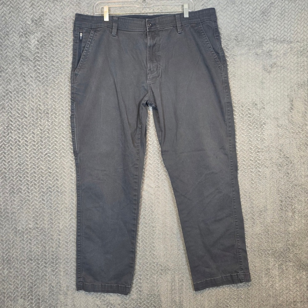 Weatherproof Mens Utility Pants 40x30 Pacific Ocean Blue Gray W4F683SC Stretch